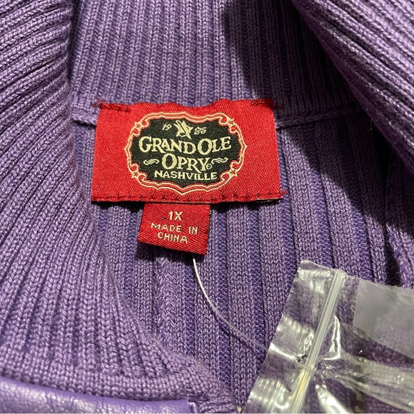 Grand Ole Opry Brand Purple Fringe Sweater - Picture 4 of 4